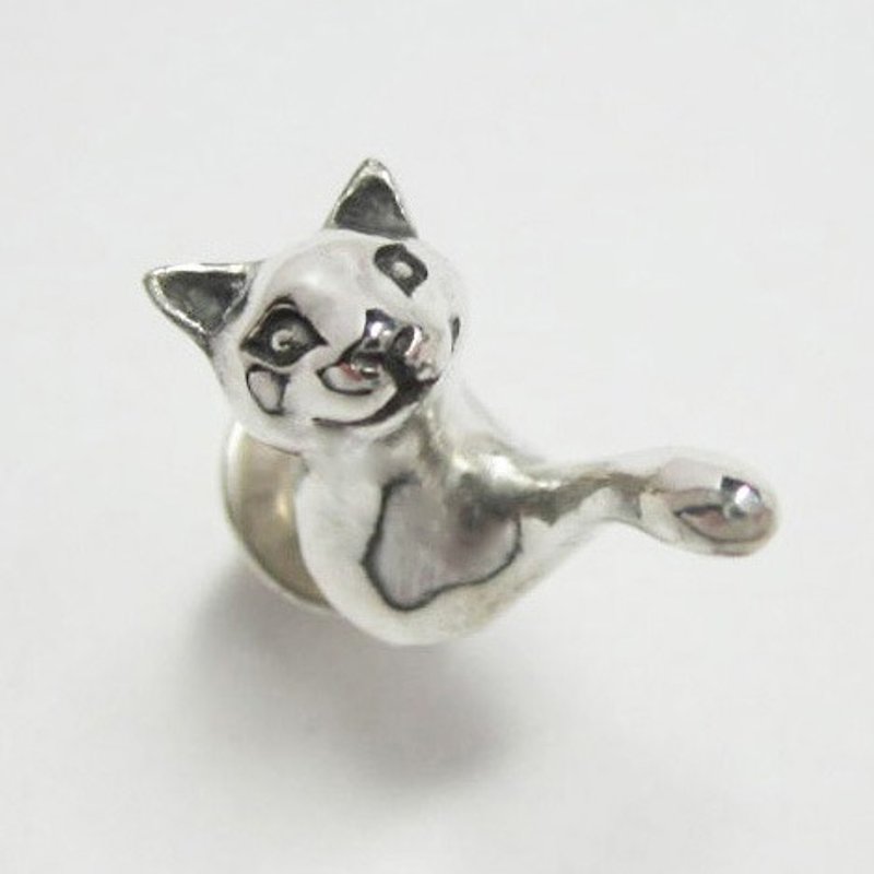 猫パンチPIERCE - 耳環/耳夾 - 其他金屬 灰色