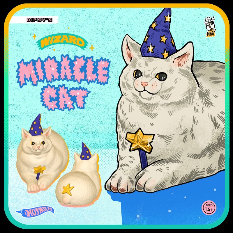 【魔法貓貓 Miracle Cat】模型樹脂小雕像 - 玩偶/公仔 - 樹脂 