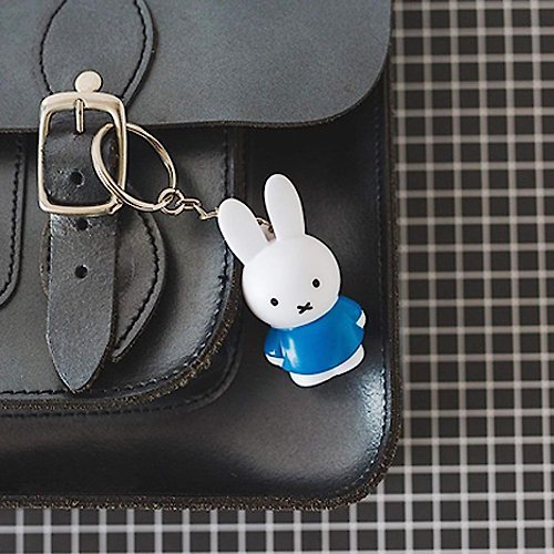 ATELIER PIERRE 比利時設計 Miffy 米菲兔經典款公仔鑰匙圈吊飾 - 藍色