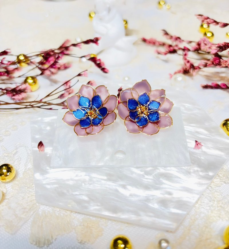 Starry Night Palette Resin Earrings - Earrings & Clip-ons - Resin Purple