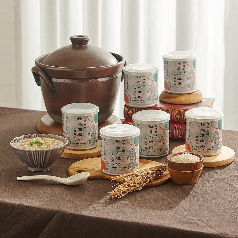 [Gu Liu Gu Liu] This porridge is gifted with the best Stone porridge (300g/can) feat. Crimson Pot Co-branded Porridge - Prepared Foods - Other Materials White