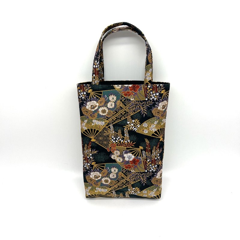 Japanese pattern handbag made from Nishijin-ori and brocade fabric - Handbags & Totes - Polyester Multicolor