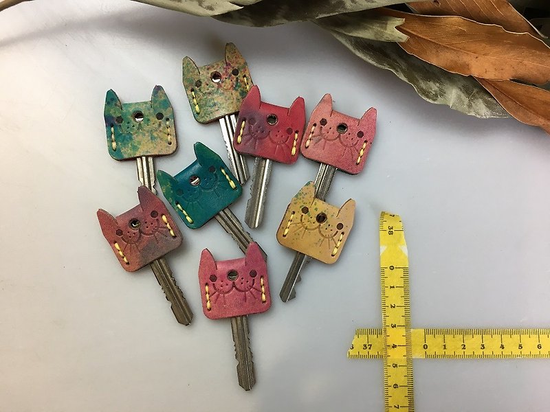∣good leather good.s∣kitten key case (randomly outstanding) - Charms - Genuine Leather Multicolor