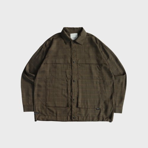 DYCTEAM® DYCTEAM - Patch pocket check shirt (brown)