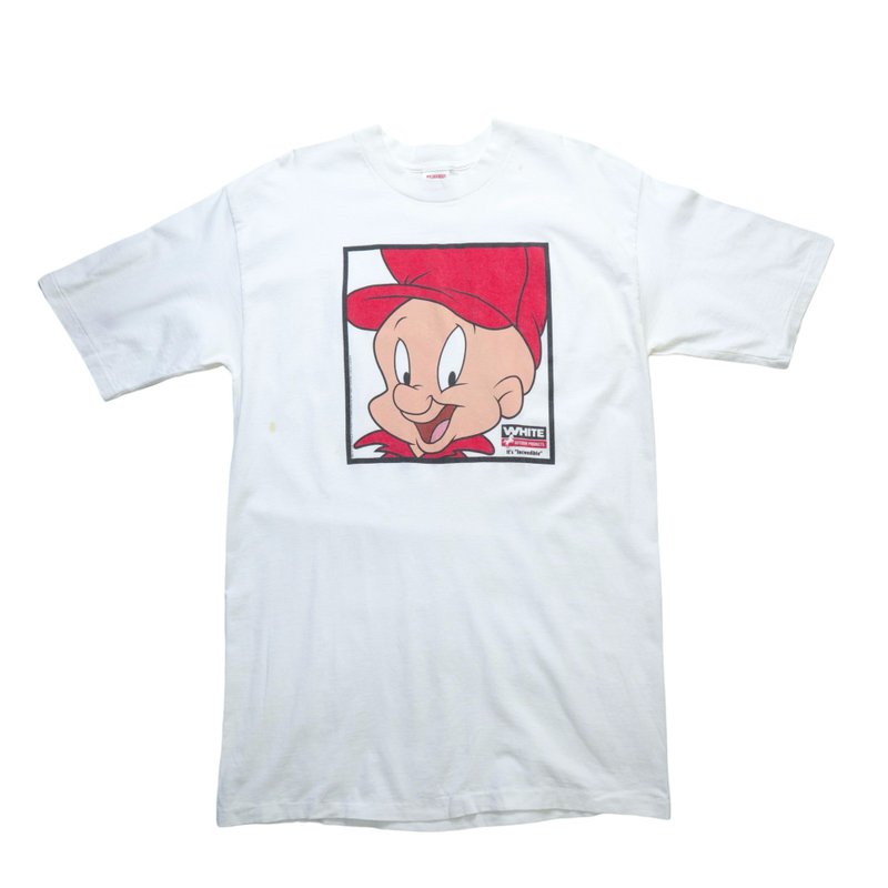 90s American-made Warner Bros. Elmer Fudd tee vintage cartoon T-Shirt - Men's T-Shirts & Tops - Other Materials White