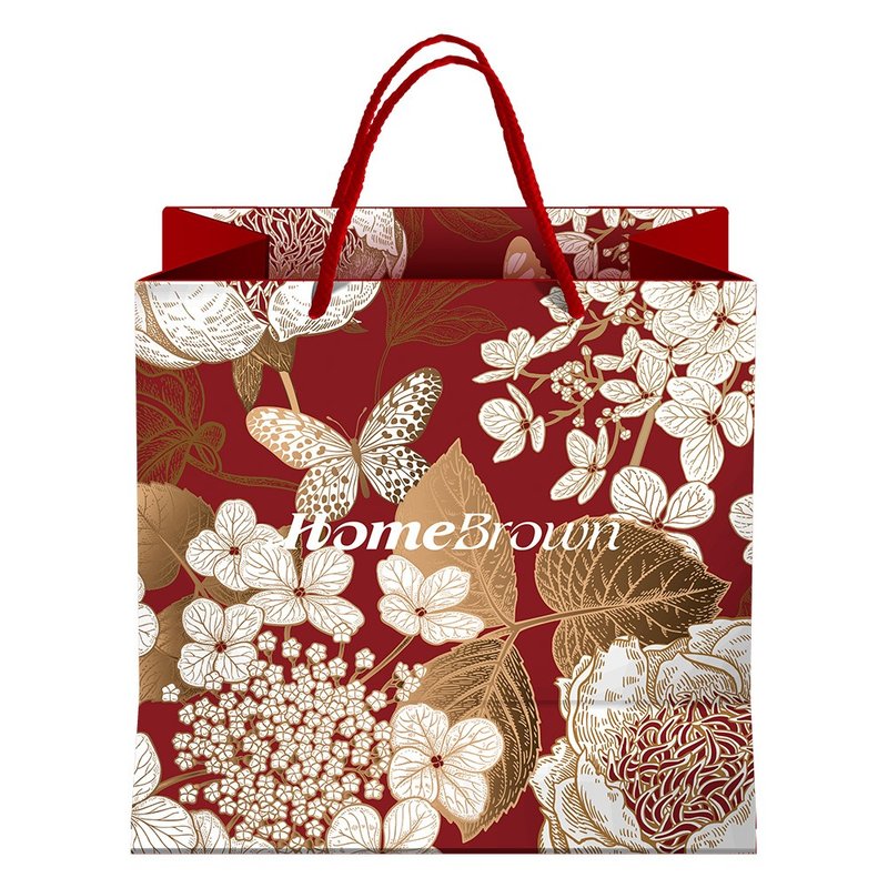 [Red Brown] One brand tote bag (size cm: length 25X width 11.5X height 22.5) - Other - Paper Red