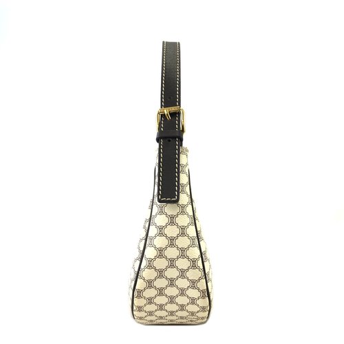 CELINE セリーヌ　Cマカダム　ジャガード　AVA　ホーボー 日本直送 名牌中古包 】CELINE セリーヌ マカダム PVC レザー