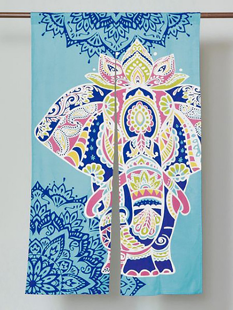 Pre-purchased Mandala Elephant Stitching Curtain (Tricolor) ISAP81A5 - ของวางตกแต่ง - วัสดุอื่นๆ 