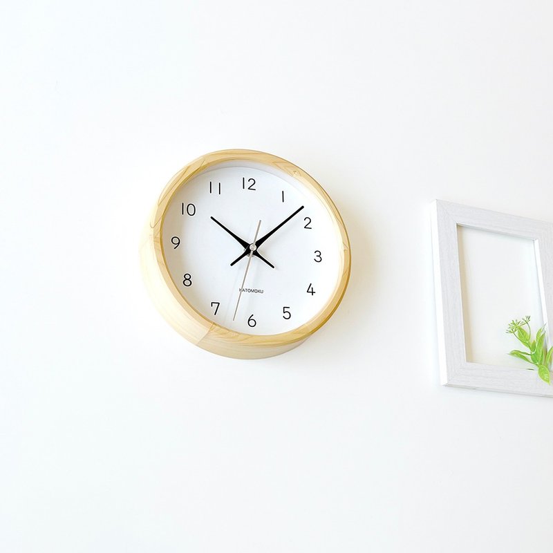 KATOMOKU Muku clock 19 S-size cypress (km-130HI) wall clock  made in Japan - Clocks - Wood Khaki