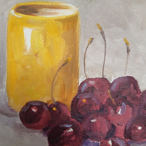 チェリー 10*12 インチ 25*30 cm アンドリー・スタドニク作 油絵