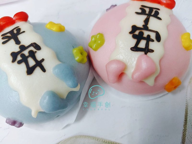 CHEERFUL 幸福手創 小腳Y平安御守 牛奶饅頭 收涎 造型饅頭 1入 - 麵包/吐司 - 新鮮食材 