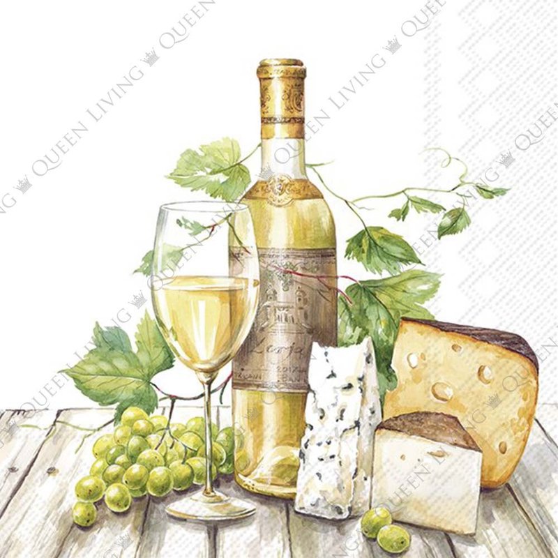 德國 IHR-33*33cm餐巾紙-嚐白葡萄酒 - 桌布/桌巾/餐墊 - 紙 多色