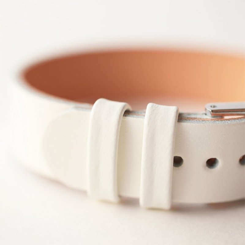 【Ordermade】7mm watchband  / White / Nume Leather - Watchbands - Genuine Leather White
