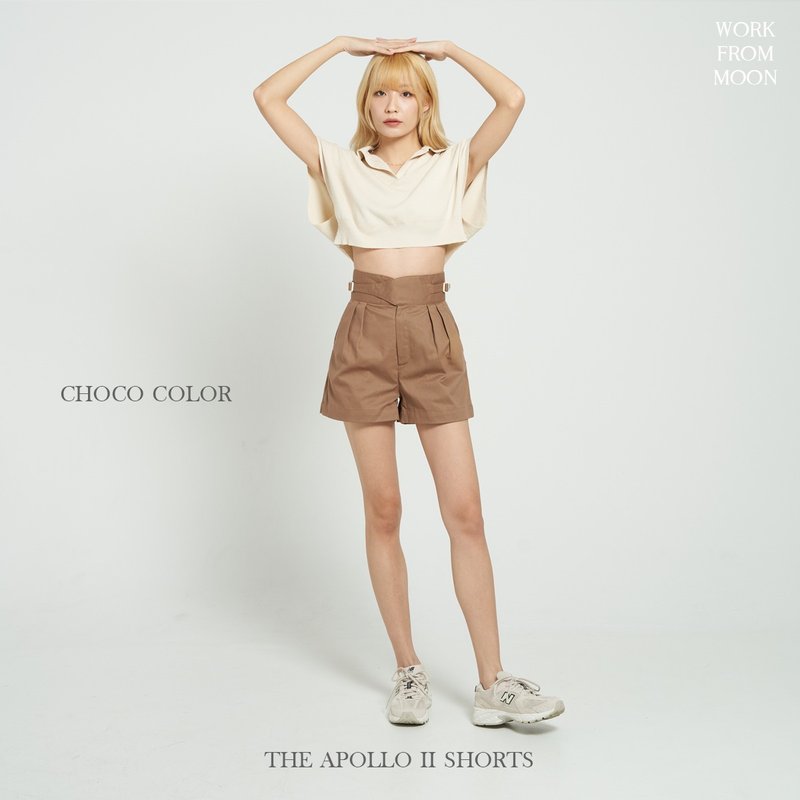 The Apollo II shorts collection in Choco color - Women's Shorts - Other Materials Brown