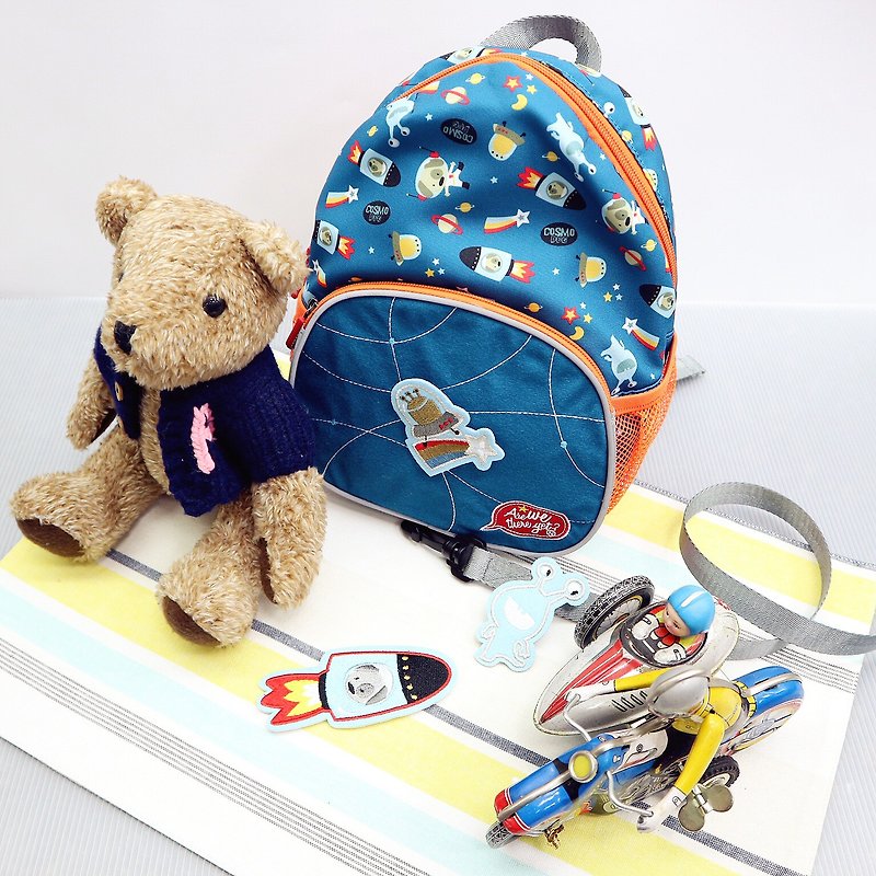 Space dog(2-5Y) - กระเป๋าสะพาย - เส้นใยสังเคราะห์ สีน้ำเงิน