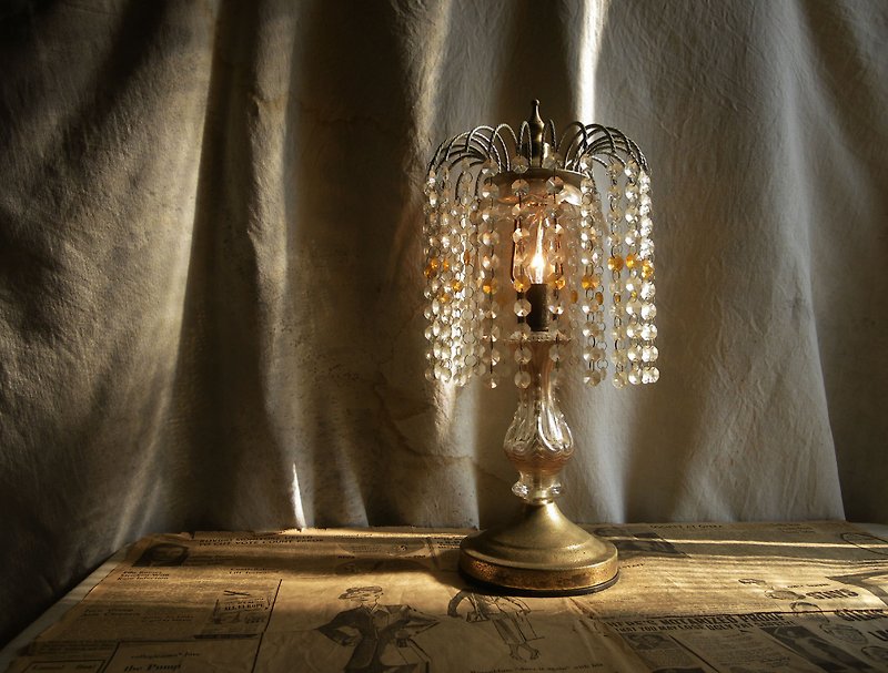 【老時光 OLD-TIME】早期水晶玻璃桌燈 - 燈具/燈飾 - 其他材質 