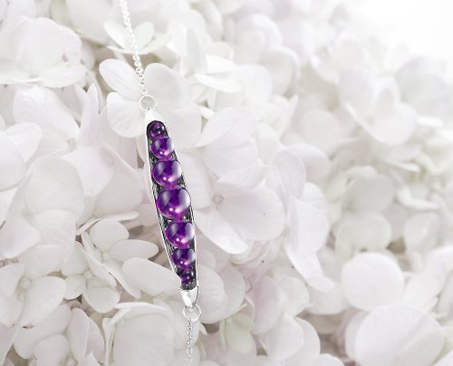 Majade Jewelry Design 紫水晶手鍊 紫色脈輪14K白金飾品 設計師紫晶手鍊 二月誕生石手鍊