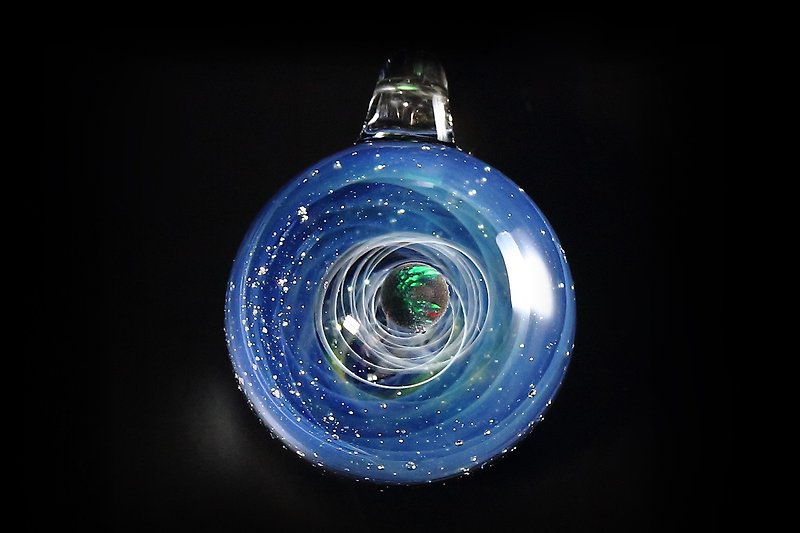 Spiral Universe Universe glass ball no.57 - Chokers - Glass Blue