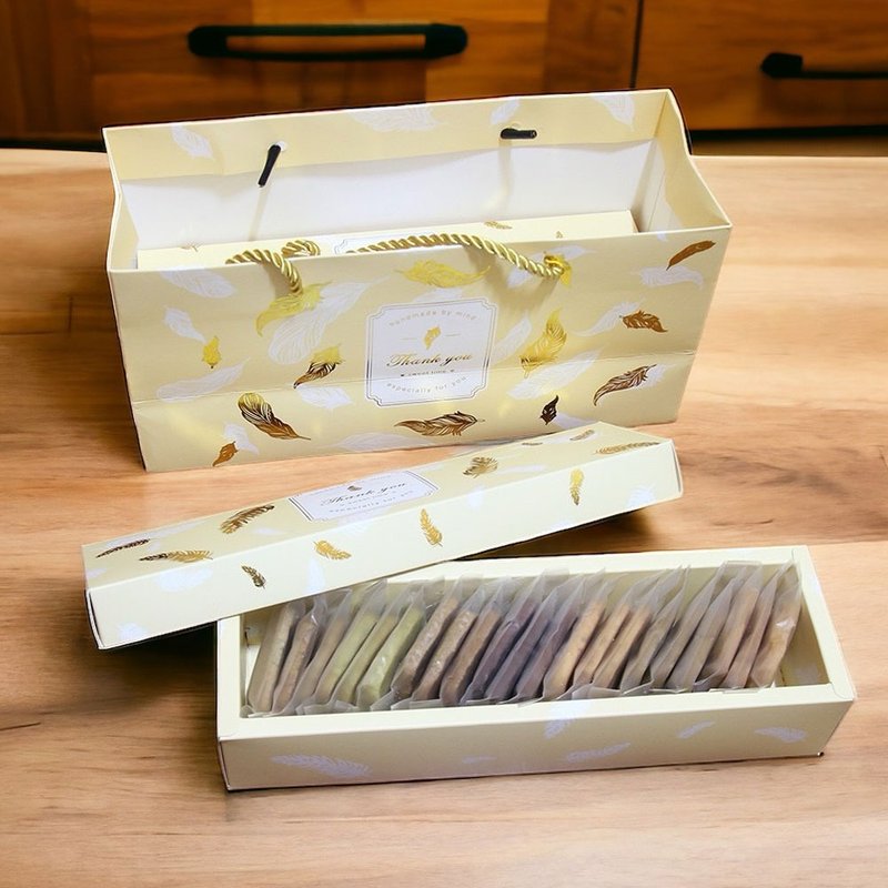 Bear House Handicraft Workshop-Comprehensive Cookie Gift Box Handmade Cookies Full Moon Gift Box Souvenirs Full Moon Gift Box - Handmade Cookies - Paper Yellow