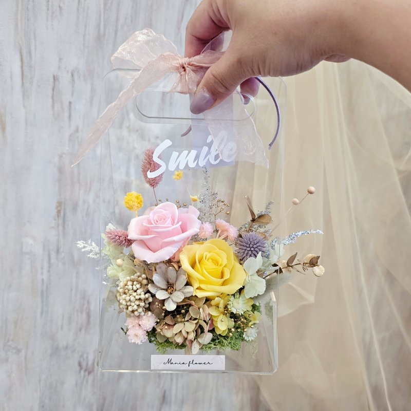 Flower and plant window series //Smile fast shipping - Dried Flowers & Bouquets - Plants & Flowers Pink