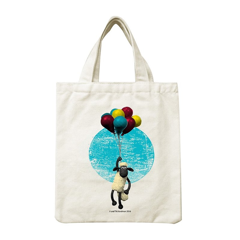 Shaun The Sheep - Hand Canvas Bag: Flying Swallow, CA1AI04 - กระเป๋าถือ - ผ้าฝ้าย/ผ้าลินิน สีน้ำเงิน