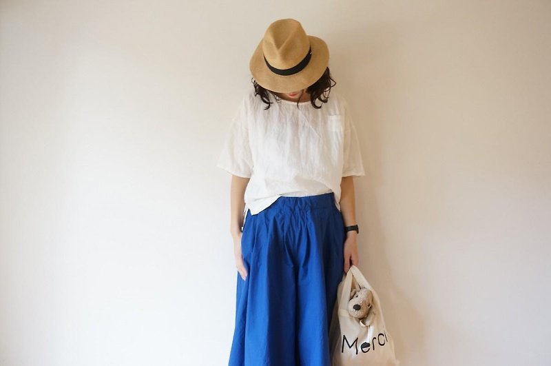 JAPAN Linen blouse LADY'S OFF / W - Women's Tops - Cotton & Hemp White