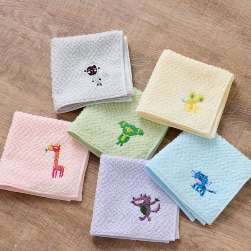 【TT】淘氣小壞蛋手帕| 可愛動物刺繡| 溫和親膚| 新色上市 - 圍兜/口水巾 - 棉．麻 多色
