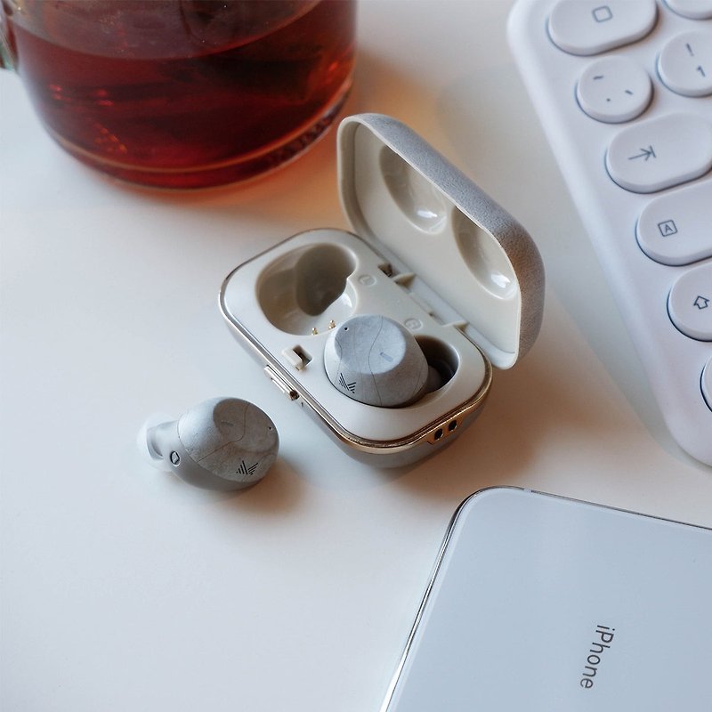 MONOCOZZI | True Wireless Earbuds - Smoke Stone - Headphones & Earbuds - Other Materials Khaki