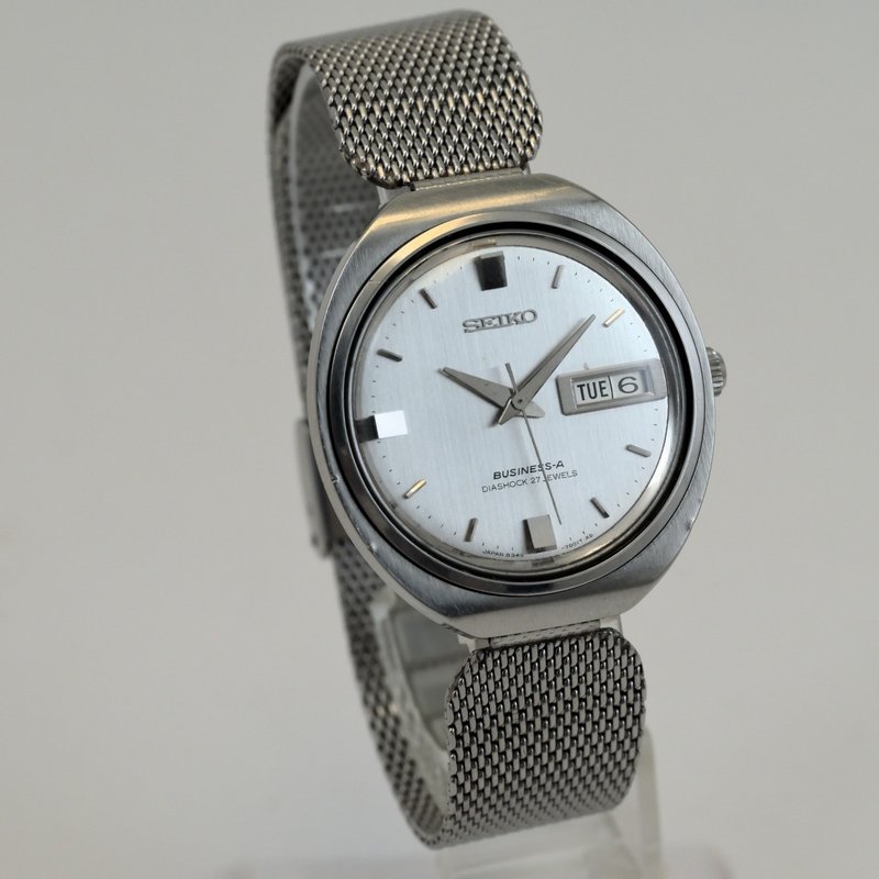 SEIKO BUSINESS-A 男性用腕時計 Automatic 27石 Silver Dial Cal.8346A Ref.8346-7000 1967年製 - 男錶/中性錶 - 不鏽鋼 銀色
