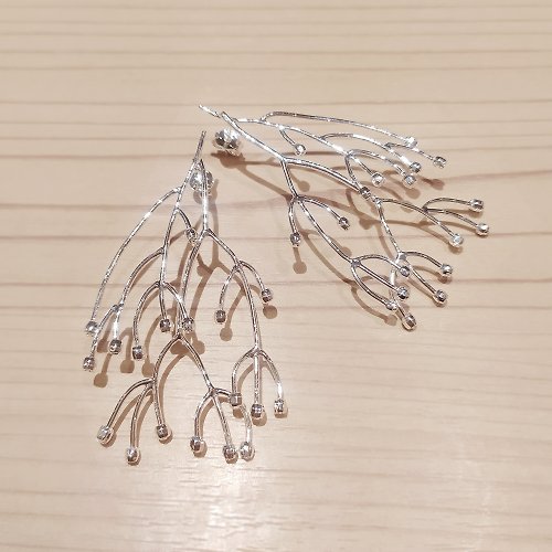 AZTIQUE Silver earrings Branch Earrings