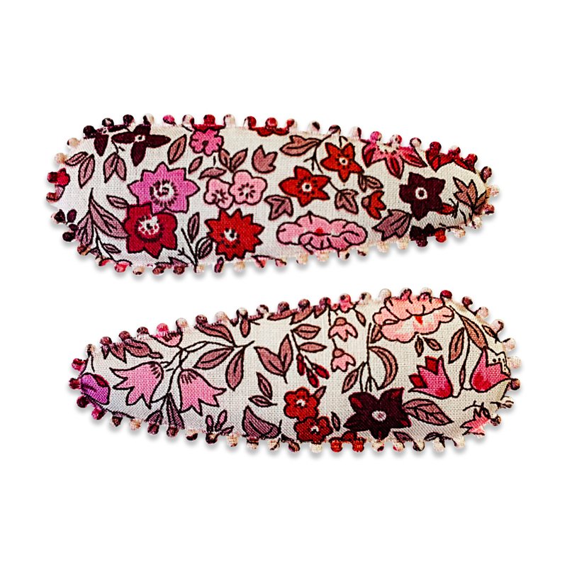 Australian Josie Joan's handmade floral fabric hair clip (L) - Gracelyn - Hair Accessories - Cotton & Hemp 