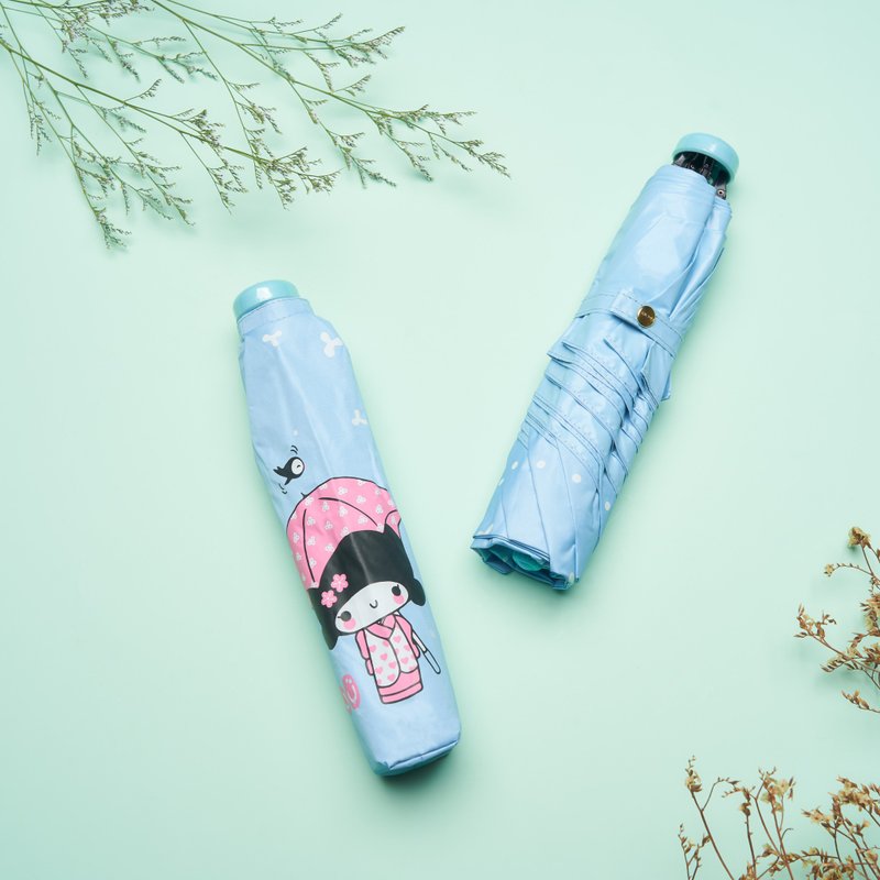 [Yuyang Workshop X Featherweight Lightweight Umbrella] Japanese Japanese style doll extremely lightweight hand-opened three-fold umbrella - อื่นๆ - คาร์บอนไฟเบอร์ สีดำ