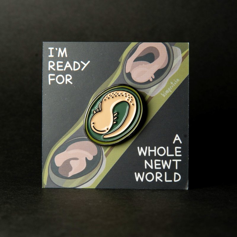 一生螈命 香港瘰螈徽章系列－卵 - 徽章/別針 - 其他金屬 綠色