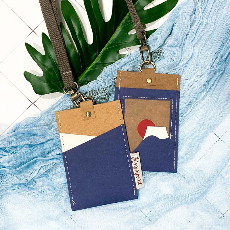 Special Edition Mount Fuji Leather Paper Neck Card Holder Badge Holder Fuji - ที่ใส่บัตรคล้องคอ - กระดาษ 