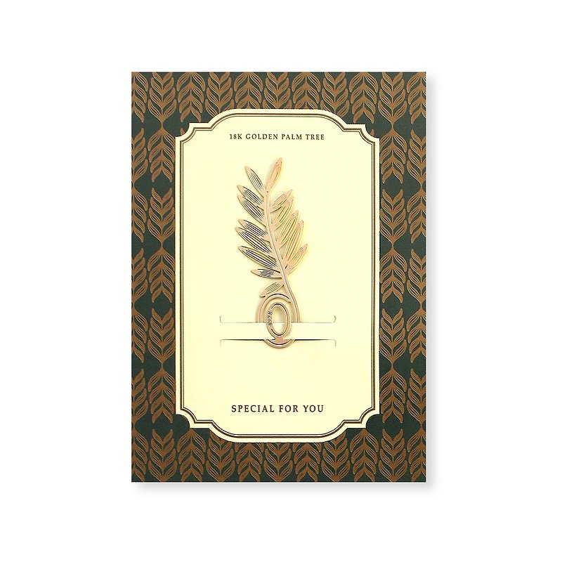 bookfriends-18Kゴールドナチュラルスタイルのブックマーク - ヤシの木、BZC24142 - しおり - 金属 ゴールド
