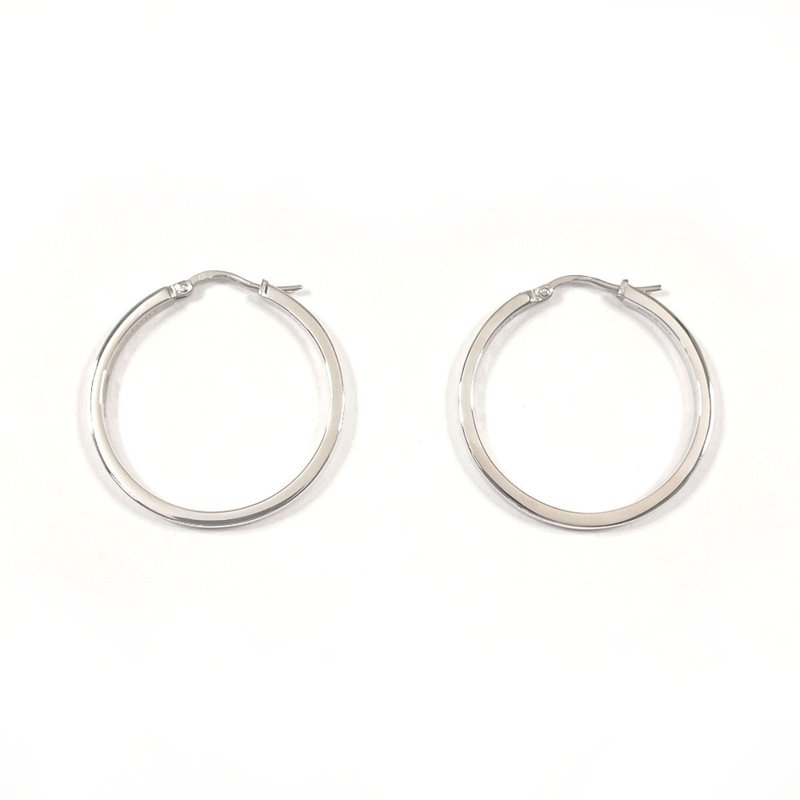 【日本直送 中古美品】セリーヌ CELINE ピアス フープ シンプル シルバー925 ジュエリー アクセサリー 新品仕上げ済み - 耳環/耳夾/耳骨夾 - 純銀 銀色