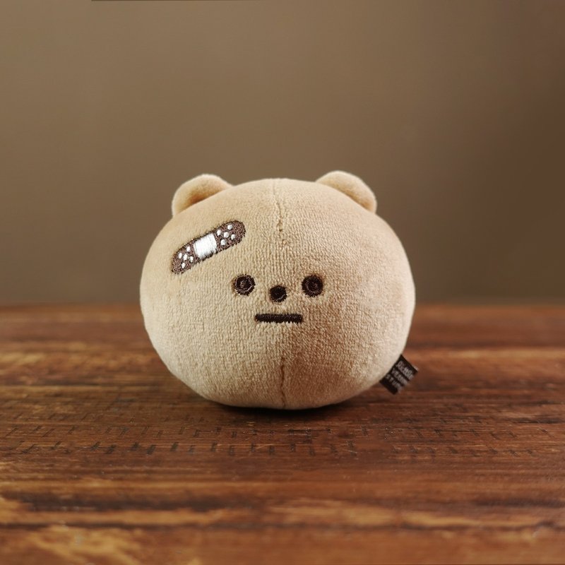 絨毛娃娃 玩偶 吊飾 -  OK蹦熊 SHADOW BEAR - 公仔模型 - 聚酯纖維 咖啡色