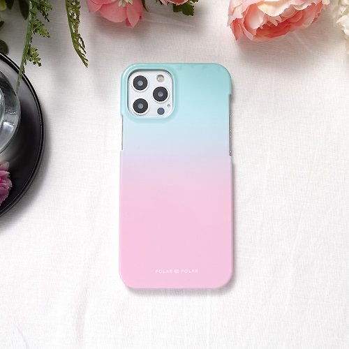 POLAR POLAR iPhone / Samsung 藍粉紅粉彩 半包硬殼 手機殼【客製】