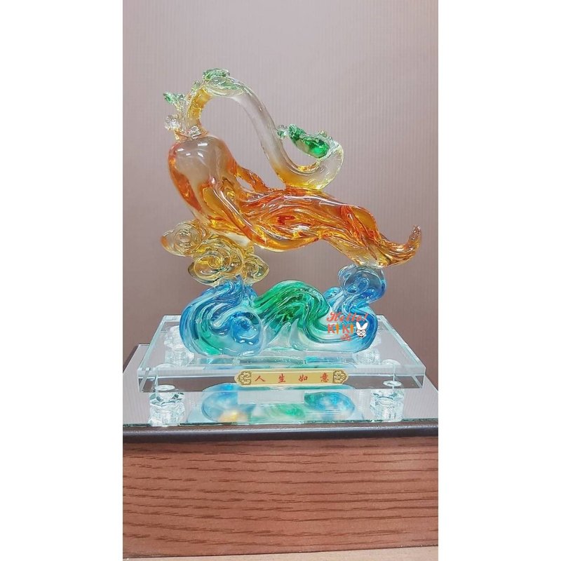 琉璃 人生如意 升遷禮物 退休送禮 開幕賀禮 退伍禮品 新婚禮物 - 其他 - 其他材質 金色
