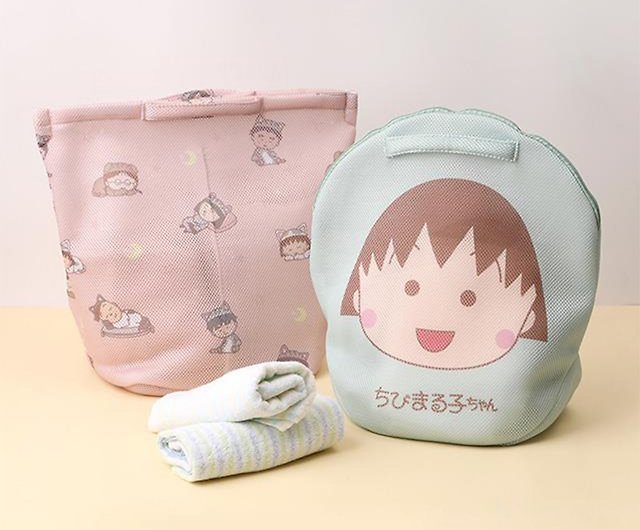 Chibi Maruko-chan portable laundry bag separated laundry bag large capacity  clothing mesh bag clothing bag - Shop hook-shop Laundry Detergent - Pinkoi