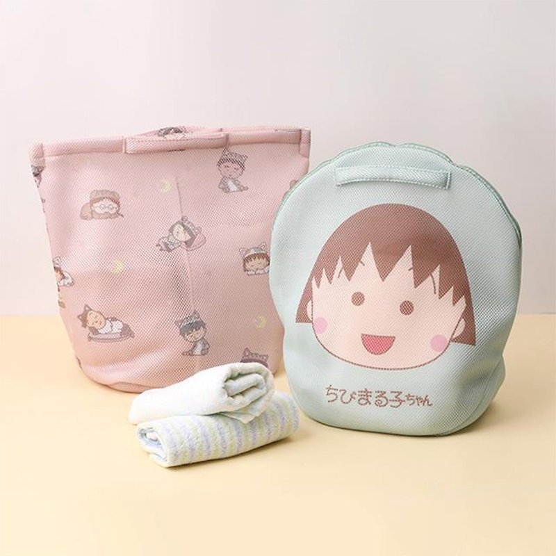 Chibi Maruko-chan portable laundry bag separated laundry bag large capacity clothing mesh bag clothing bag - ผลิตภัณฑ์ซักผ้า - วัสดุอื่นๆ 