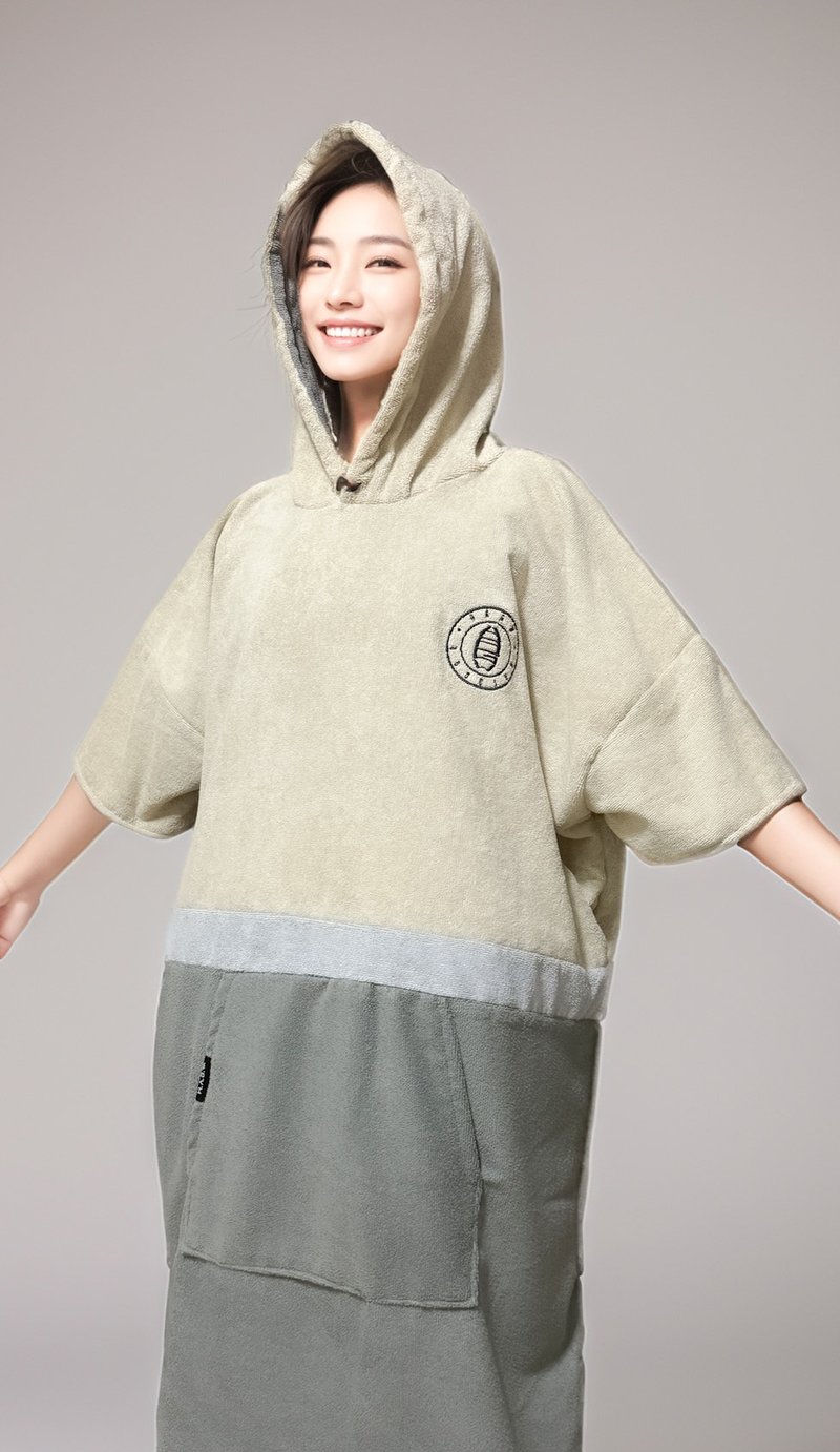 HAGWOUTDOOR Cozi Series Trinity Sandy poncho hooded towel - Other - Polyester 