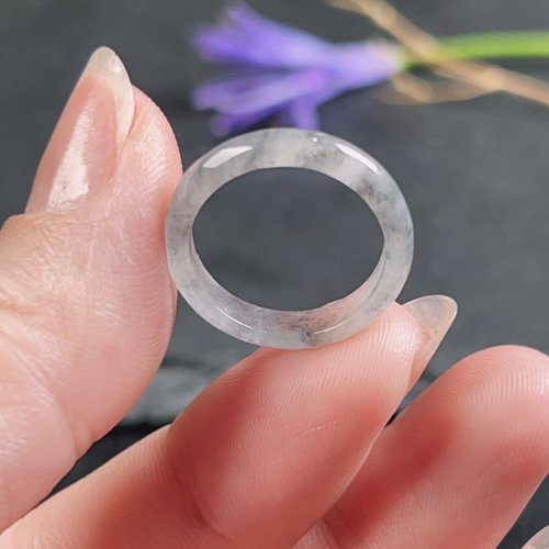 瓔珞珠寶盒 E.L.Jewelry Box 【求‧緣】冰種烏雞翡翠戒指戒圈 | 國際9圍 | 天然緬甸玉翡翠A貨