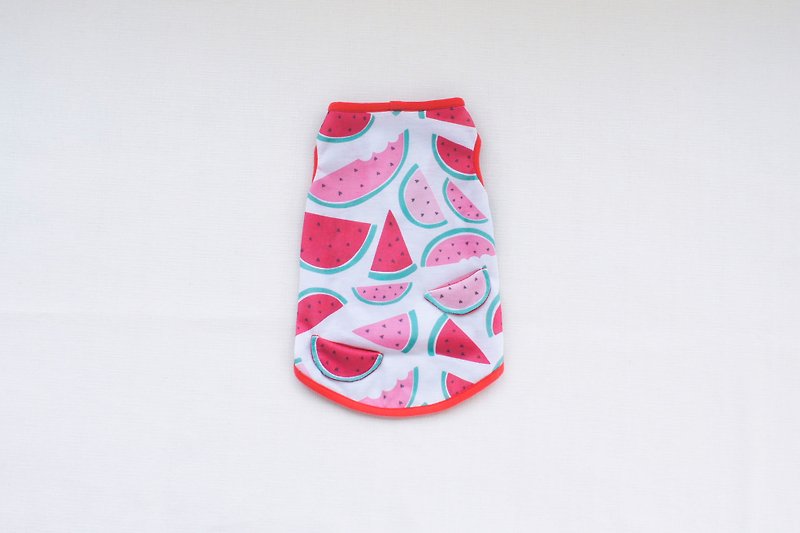 Can be customized. Watermelon party vest pet clothes - Clothing & Accessories - Cotton & Hemp Red