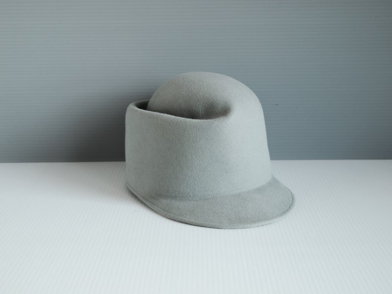 キャップ 帽子 ラフ カジュアル 上品 ハット ラビットファー ハンドメイド ユニセッックス レディース メンズ - 帽子 - 其他材質 灰色