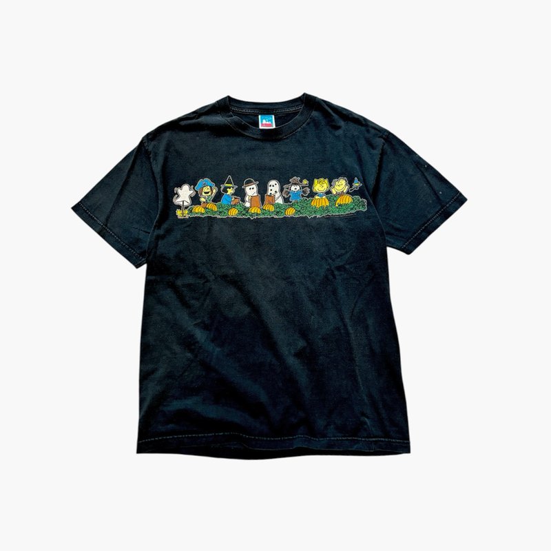 美國古著 史努比 萬聖節扮裝 T-shirt - 男 T 恤 - 棉．麻 多色