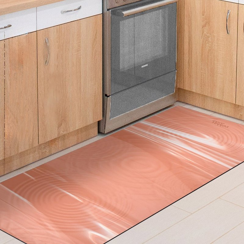 │rubber anne│Aurora series soft diatomaceous earth kitchen absorbent floor mat - พรมปูพื้น - วัสดุอื่นๆ สีส้ม