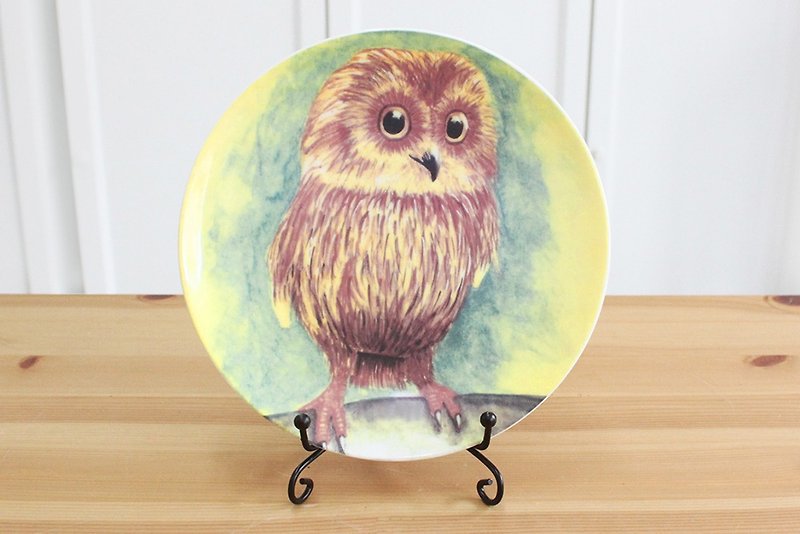 Owl 6.5 bone china plate - Plates & Trays - Porcelain Green