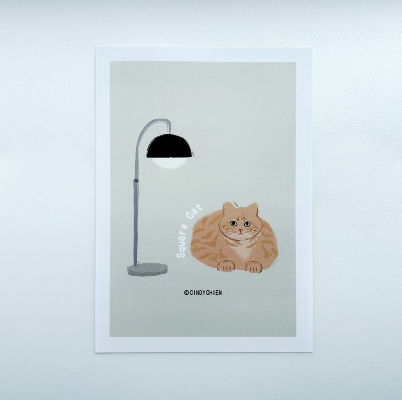 【CINDY CHIEN】Welcome to my house and sit on the sofa Orange Cat A4 poster - Posters - Paper 