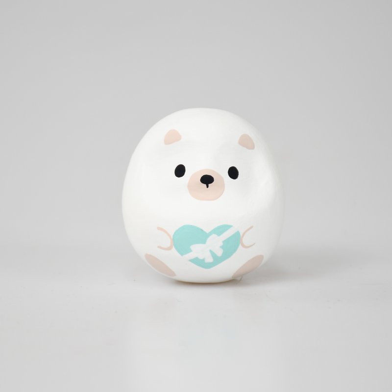 Petit Gift Daruma Polar Bear - Other - Paper White